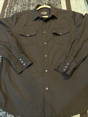 Gibson Trading Co.Black Long-Sleeve Button-Down Western Shirt